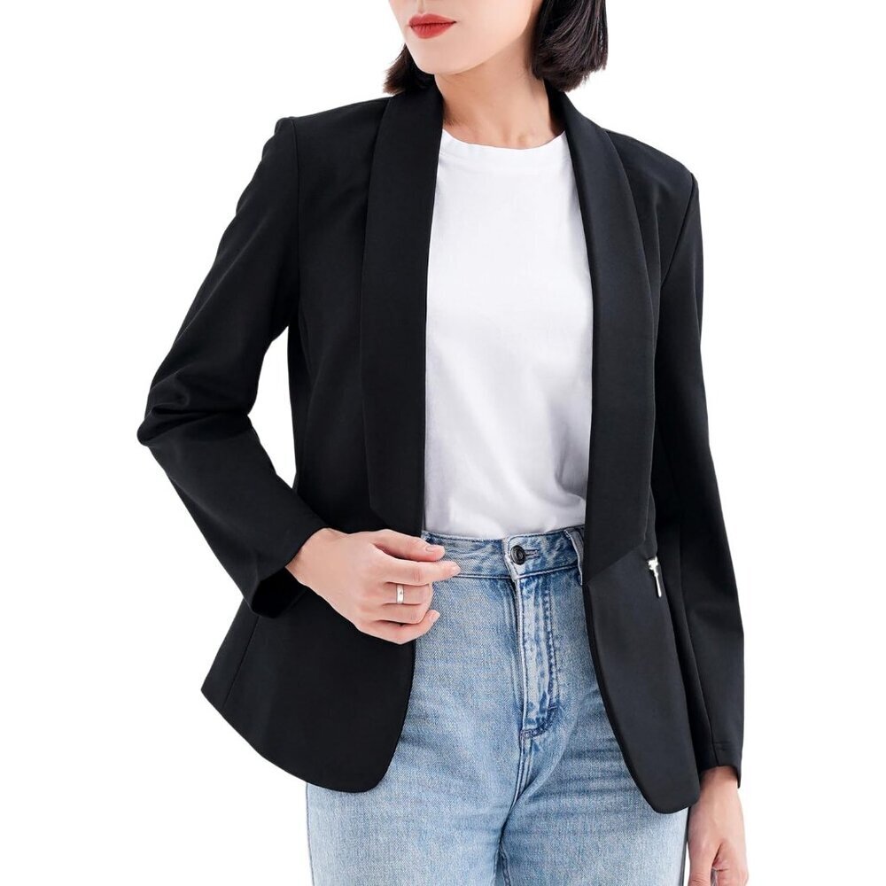 Women's Blazers Blazer Jackets Business Casual Professional Outfit Black 2 - Picture 5 of 6